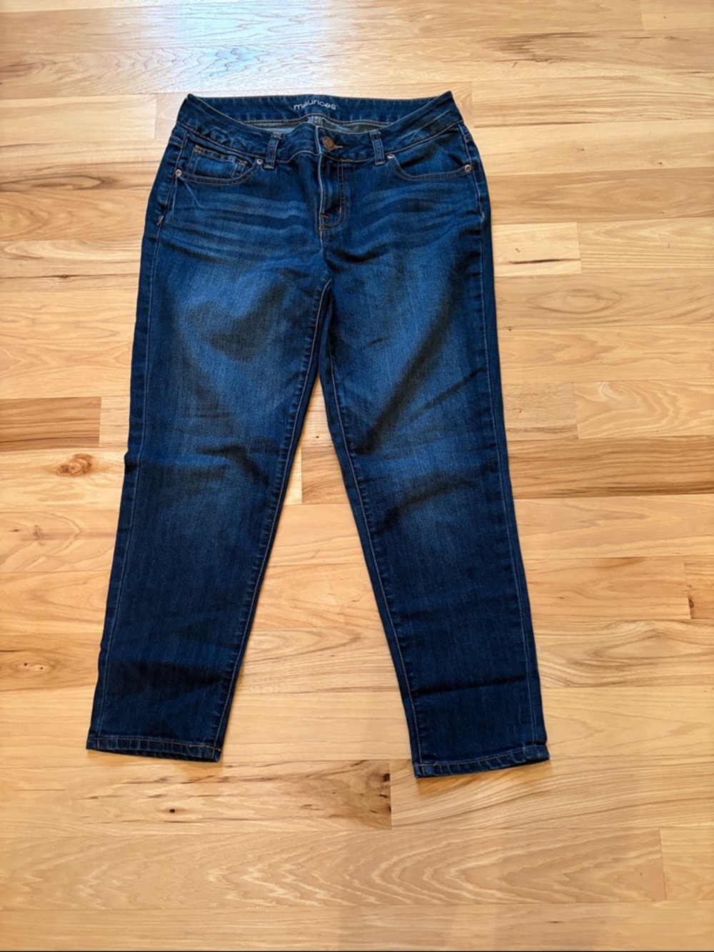 Maurices Dark Indigo Ankle Capri Jeans